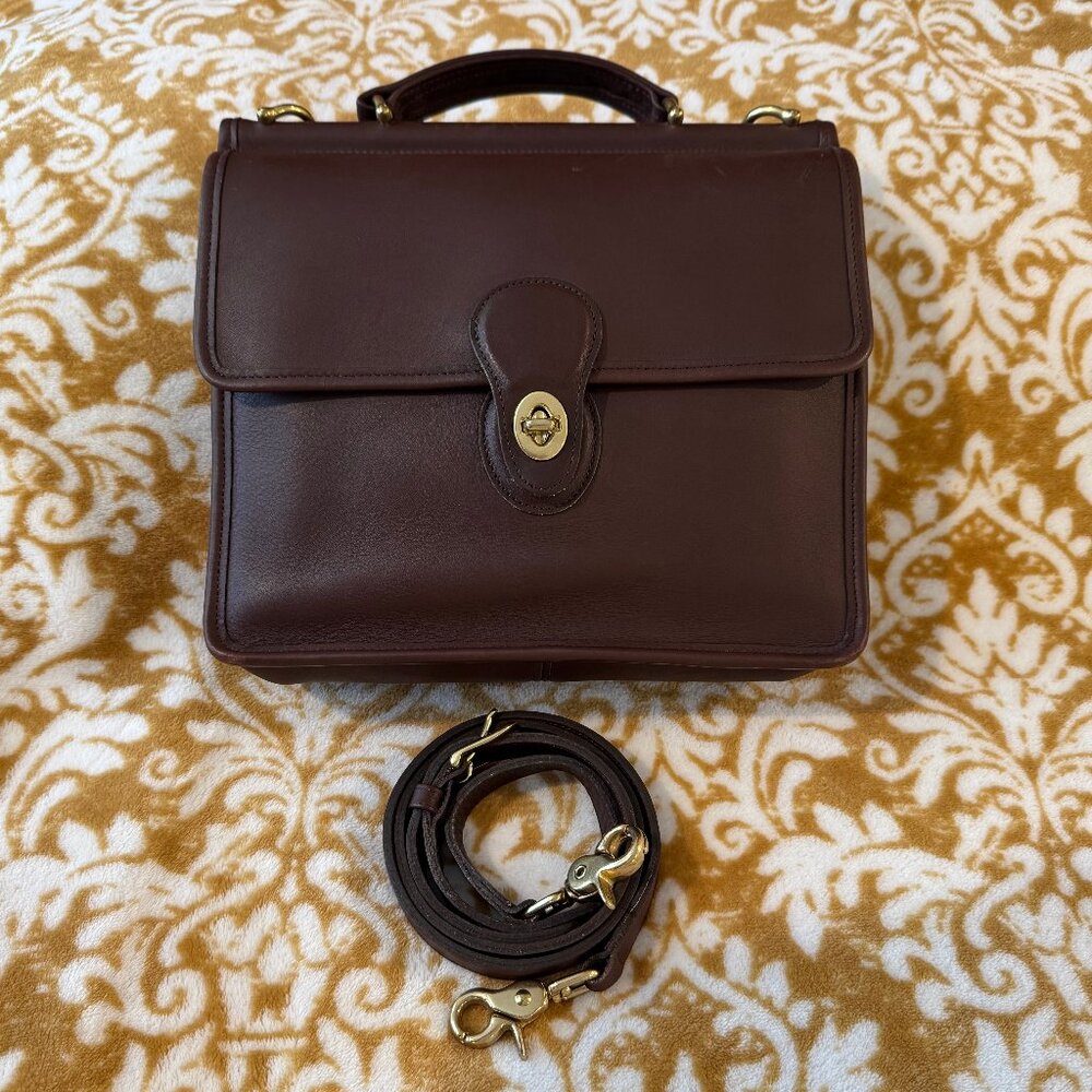 1990's Vintage Coach Willis Bag, Style P-9927, Mahogany - Picture 2 of 16